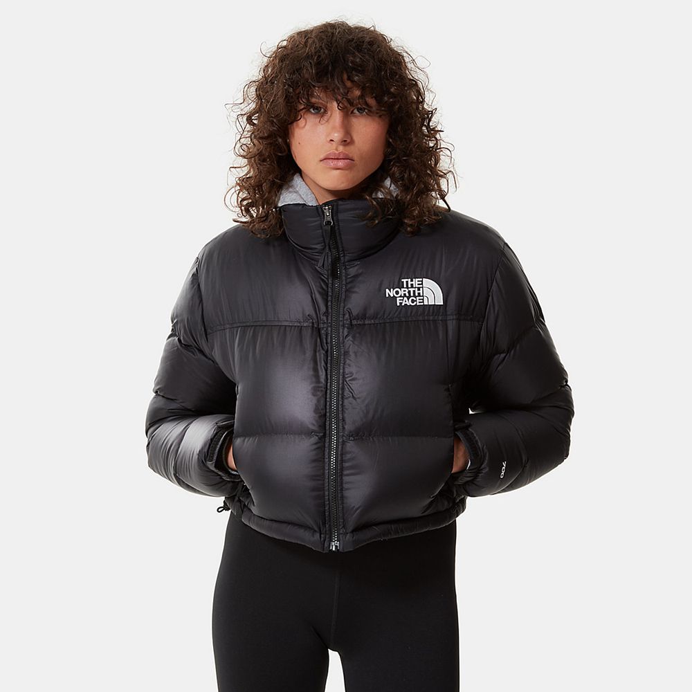 The North Face Nuptse Jacket Womens Australia - The North Face Short Black Mountain (IBG-245937)